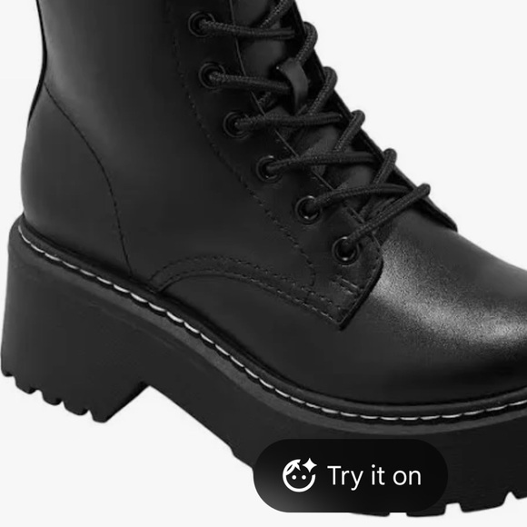 Wild Fable Black Combat Boot W/ Memory Foam - Picture 3 of 3